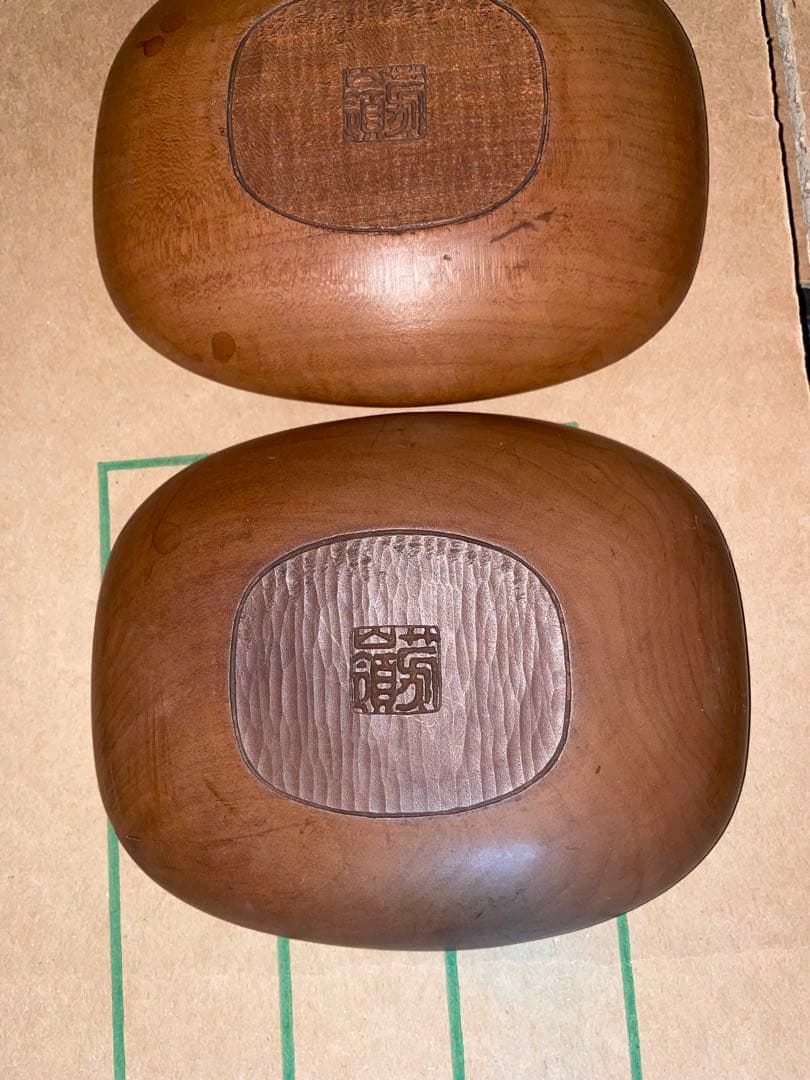 芳嶺　菓子皿　茶器　杉浦芳嶺　達磨？　木製 茶托 5枚　煎茶　彫刻