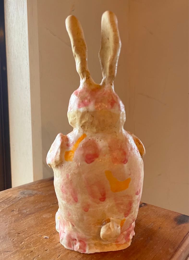 陶芸家 よしのちはる うさぎのオブジェ　置物