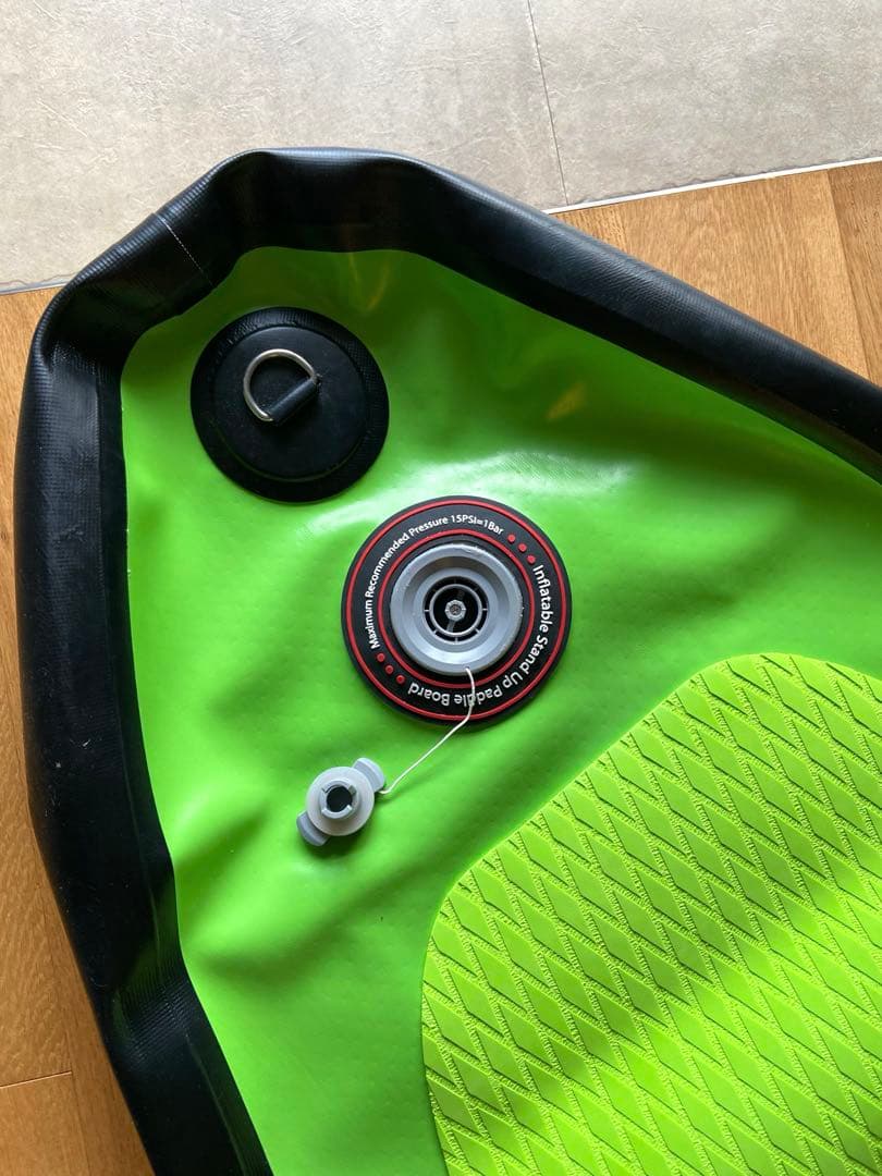 インフレータブルスタンドアップパドルボード ブラック/グリーン　SUPボード