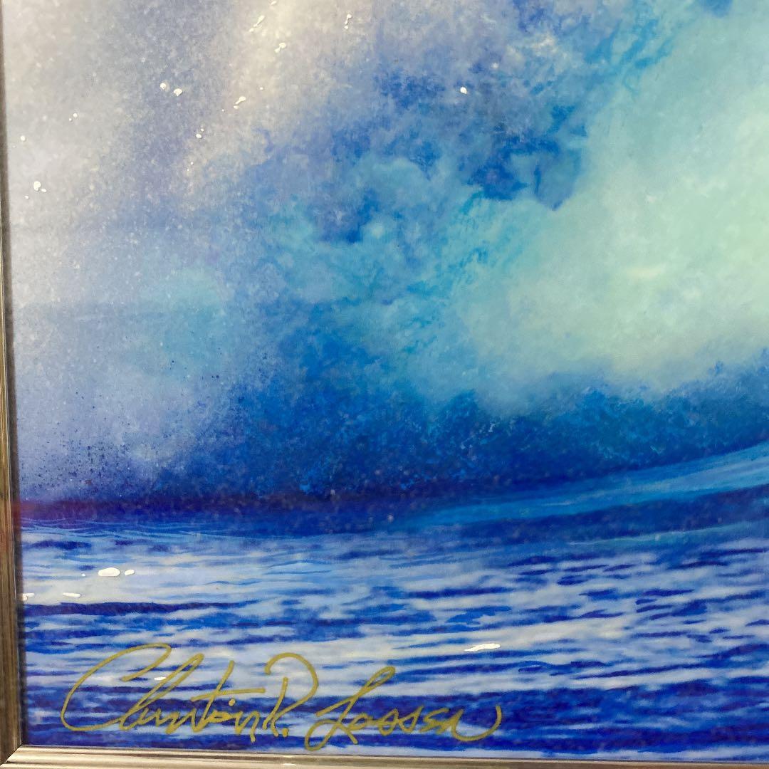 クリスチャンラッセン　イントゥーザブルー　版画　保証書あり