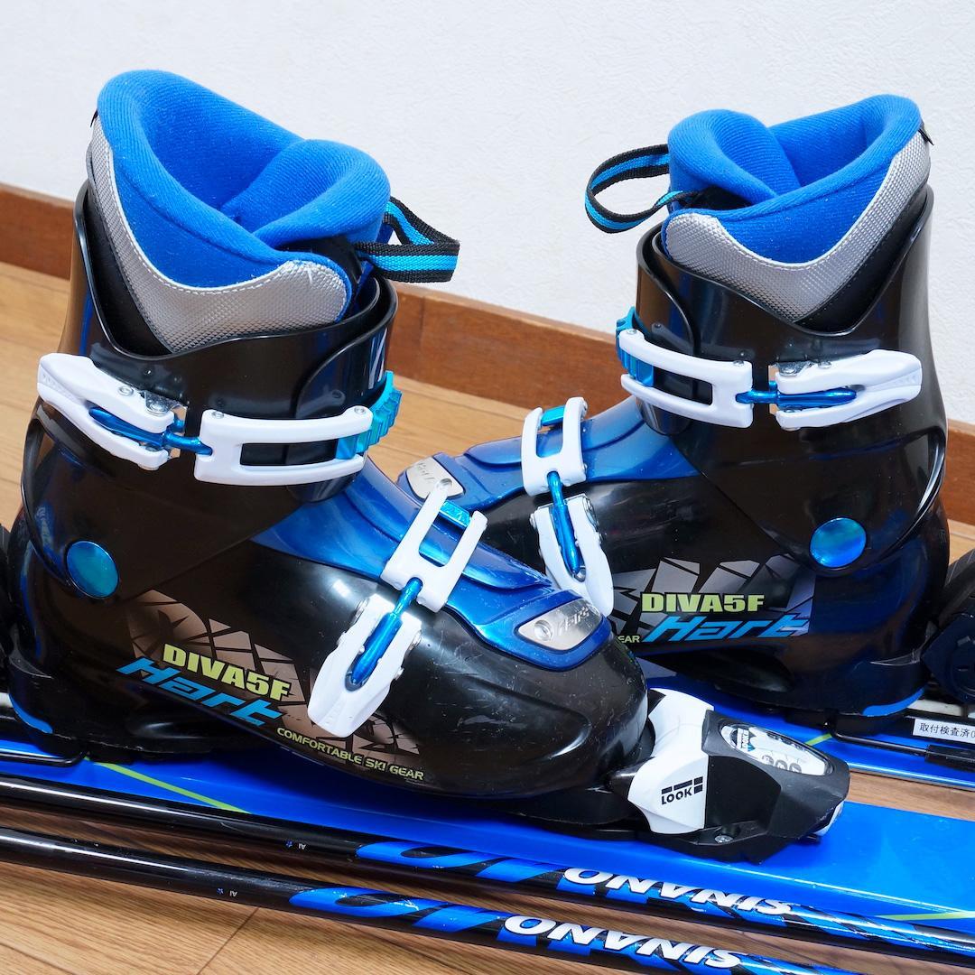 メンテ済 140cm 靴24cm SWALLOW スキーセット