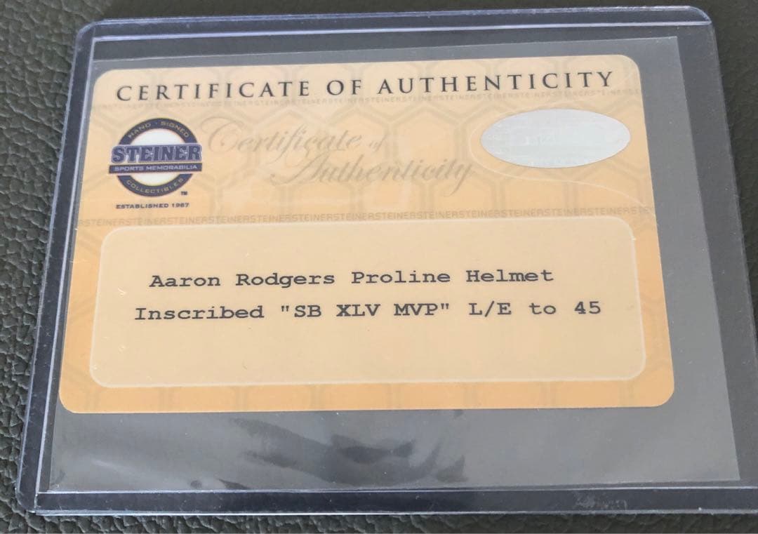 アーロンロジャース Green Bay Packers サイン入りヘルメット