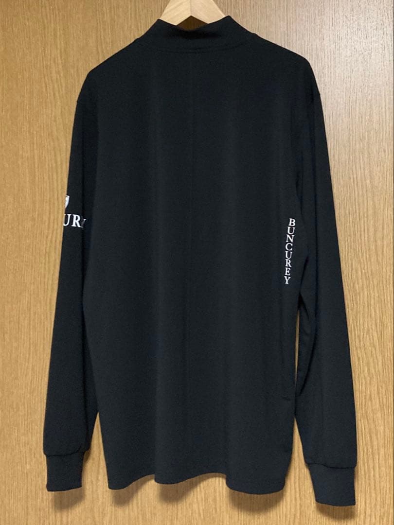 バンクレイ BUNCUREY ゴルフ ウエア モックネック 長袖 黒 シャツ 5