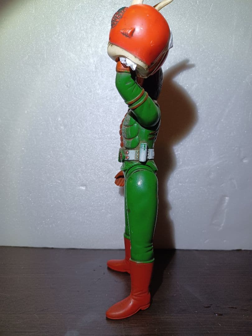 (昭和購入物)仮面ライダーV3　旧バンダイ　面取れ　ソフビ