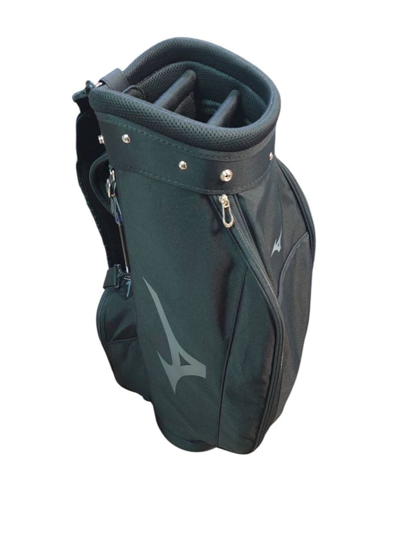 Mizuno ブラックキャディバッグ　黒　ストラップ付