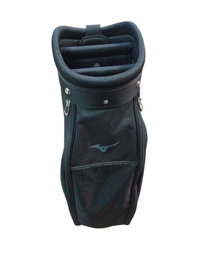 Mizuno ブラックキャディバッグ　黒　ストラップ付