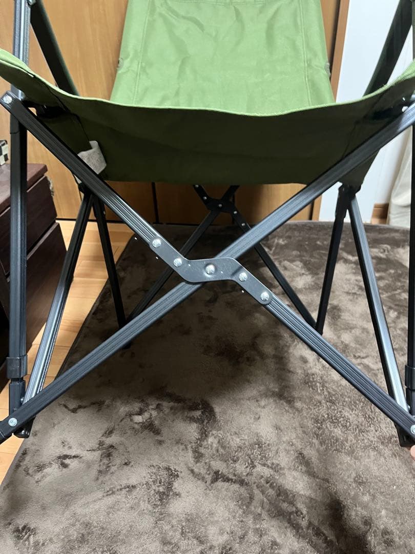 アウトドア用ハイバックチェア2脚とテーブルセット