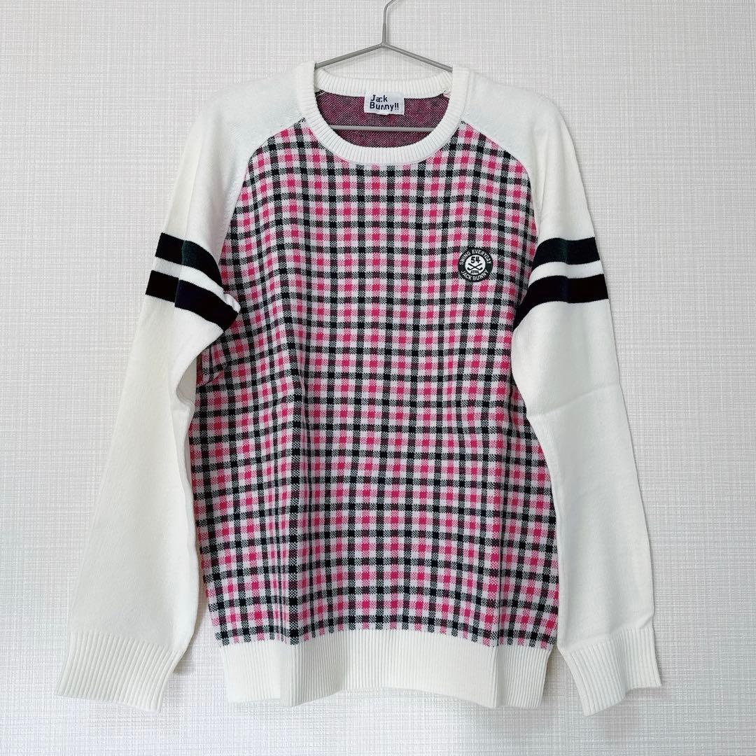 ジャックバニー メンズ チェック柄 セーター サイズ6