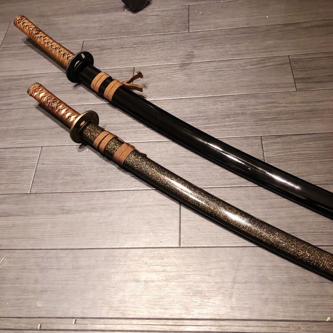高級模造刀　居合刀　 美術刀剣　太刀　脇差　大小セット　2本セット　拵え