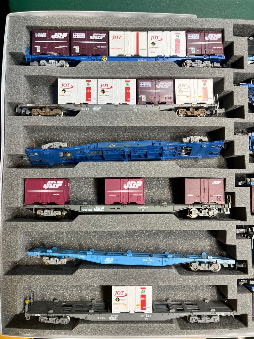 Nゲージ各社コキジャンク15両詰め合わせコンテナ付き
