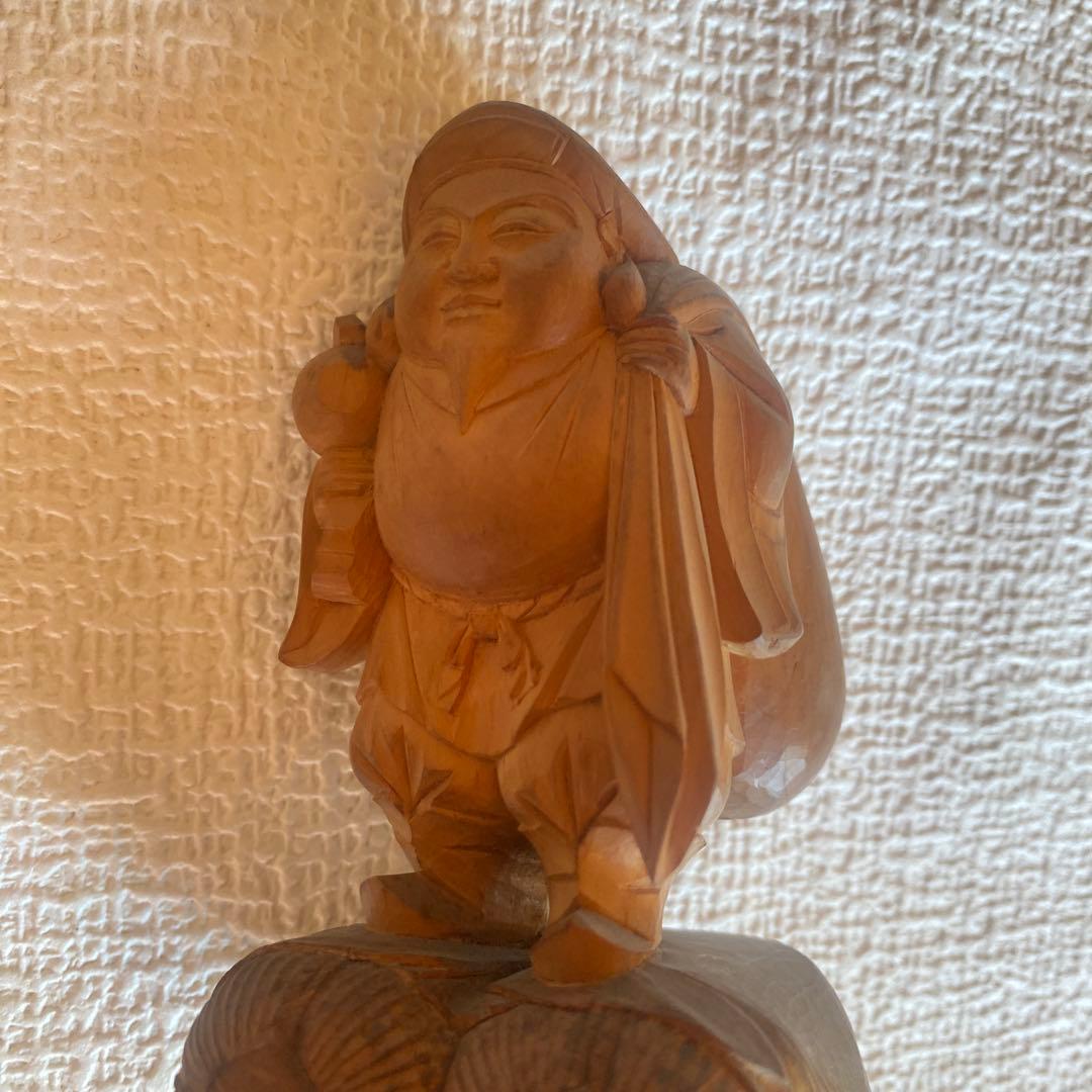 希少✨大黒天様　恵比寿様　正晴　木彫　七福神　縁起物　商売繁盛　共箱有