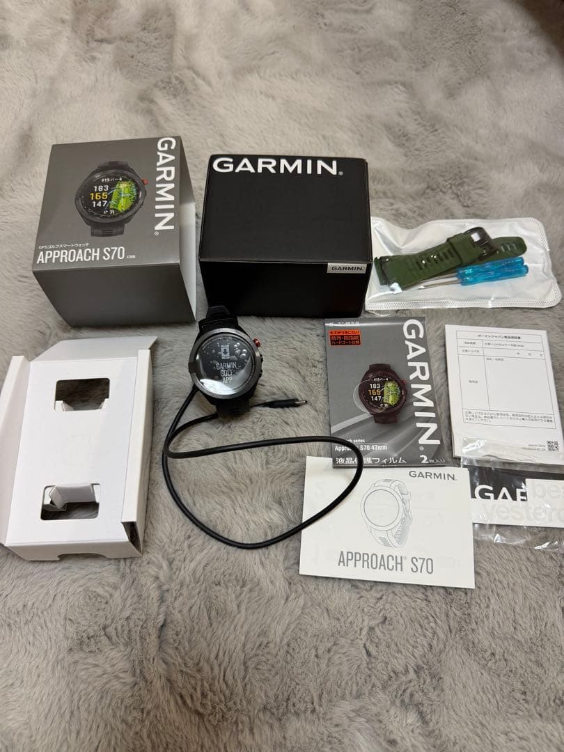 GARMIN APPROACH S70 GPS 47MM （新品換えバンド付き）