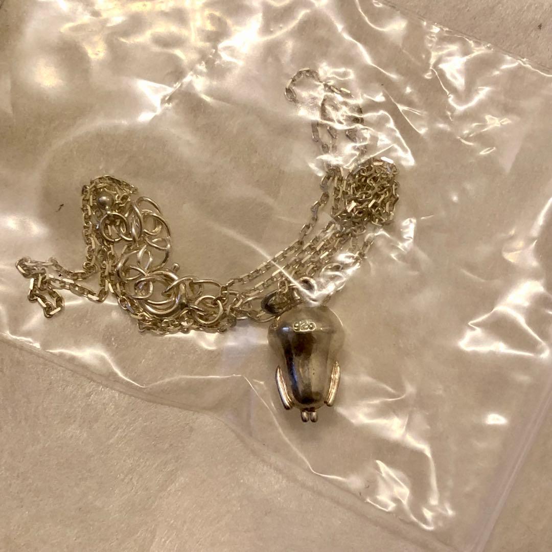 なめこ栽培キット　なめこシルバーネックレス