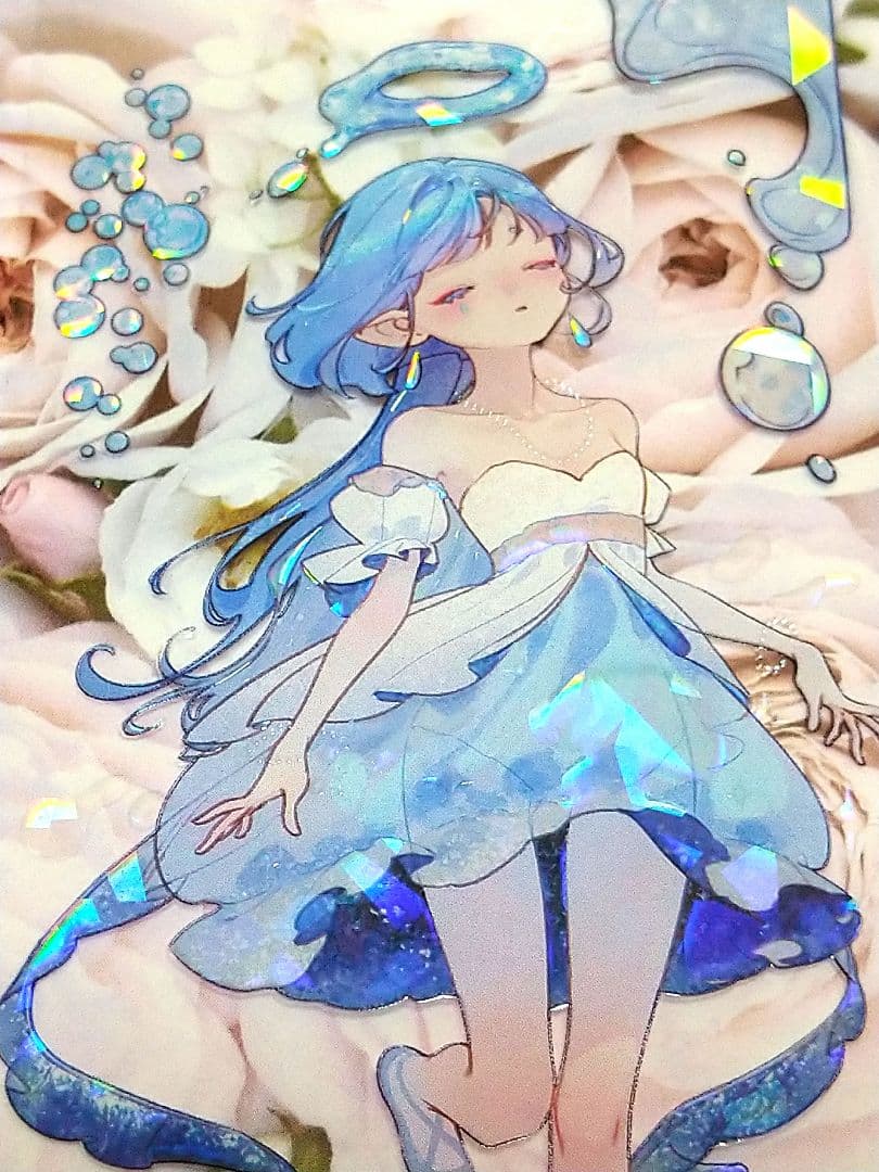 J473＃鲛人泪(贝壳光)刺猬家切り売り海外人物マステ女の子人魚