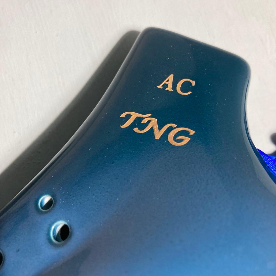 【新品未使用】TNGオカリナ ダブル アルト C管 グラデーションブルー 青