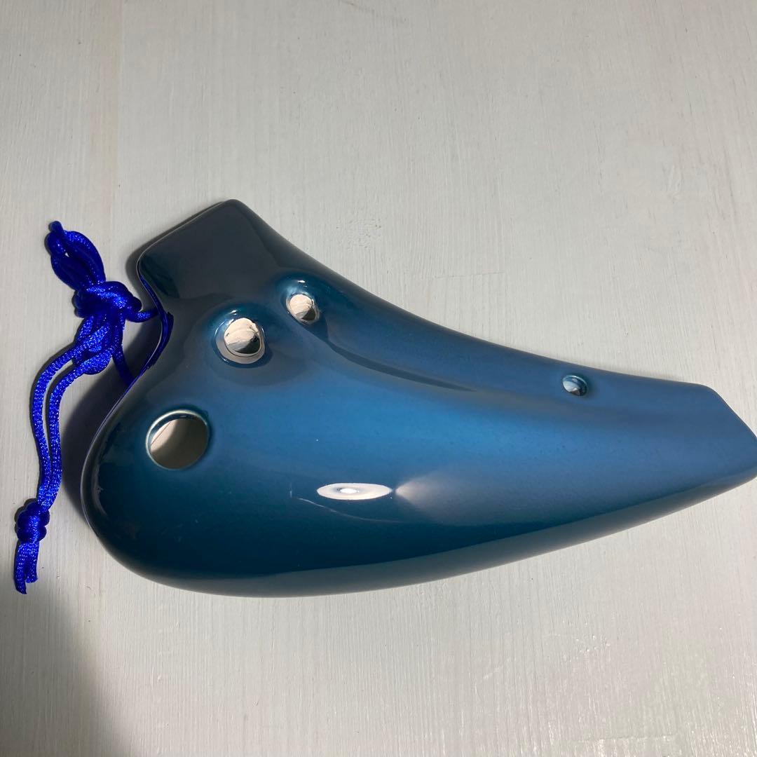 【新品未使用】TNGオカリナ ダブル アルト C管 グラデーションブルー 青