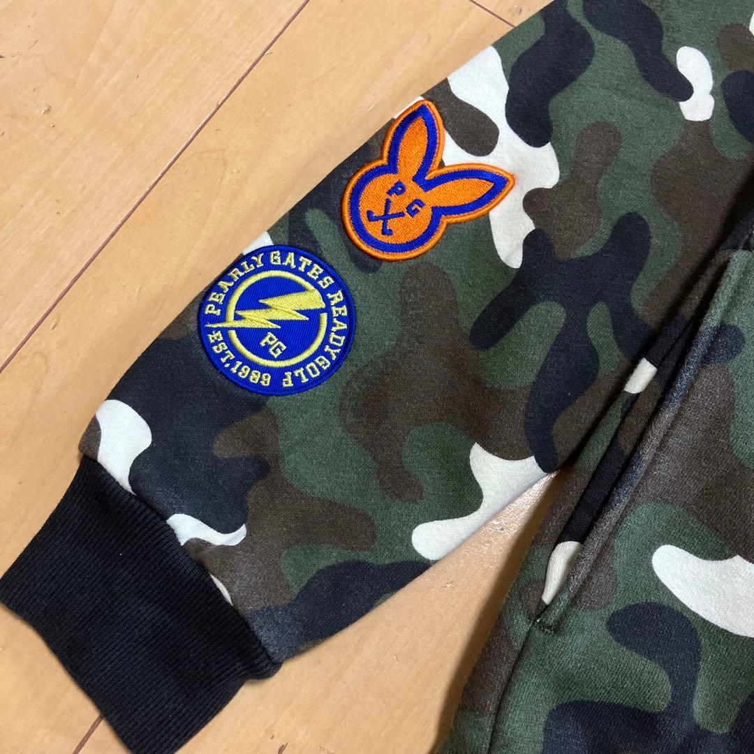 PEARLY GATES パーリーゲイツ　パーカー　カモフラ　カーキ　サイズ4