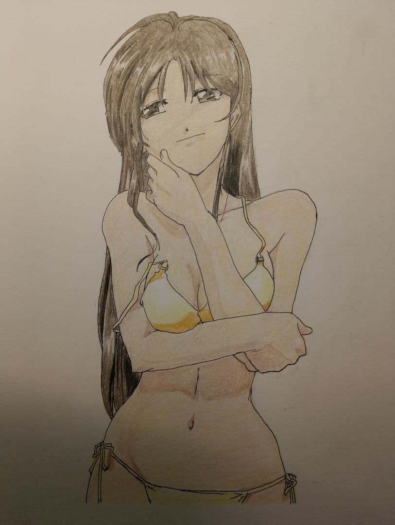 ビキニスタイルの女性イラスト