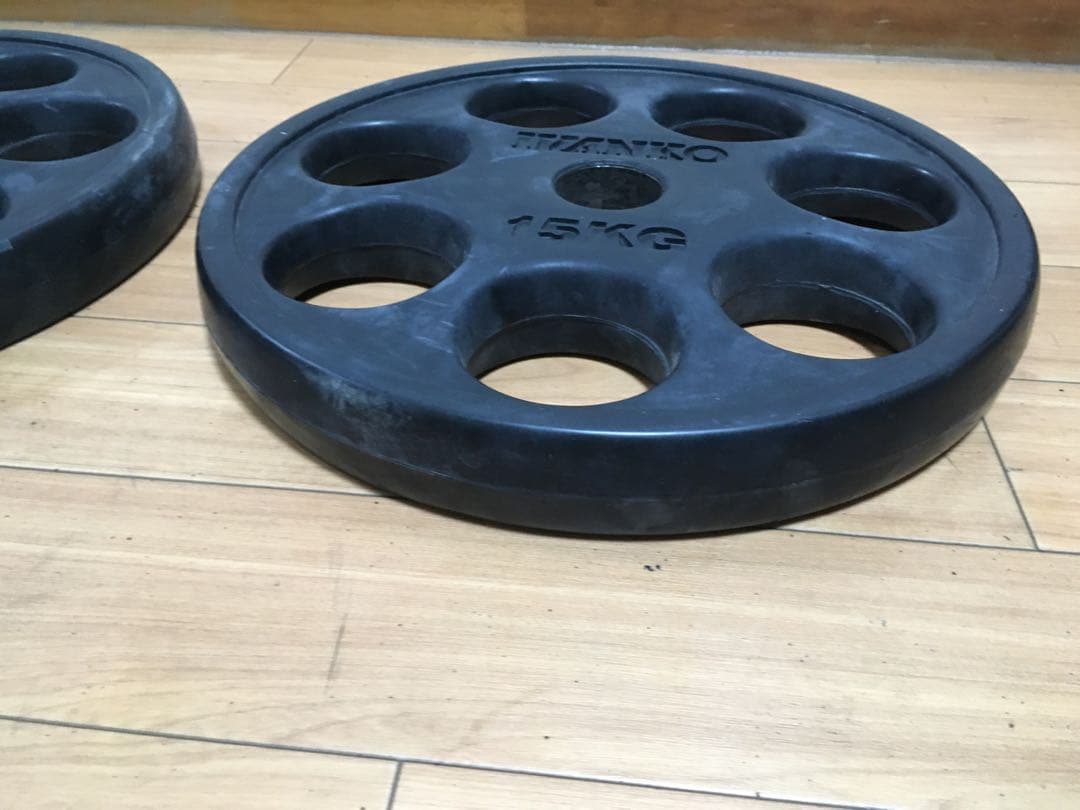 ② IVANKO イヴァンコ ラバー プレート15kg x 1枚 穴径50mm