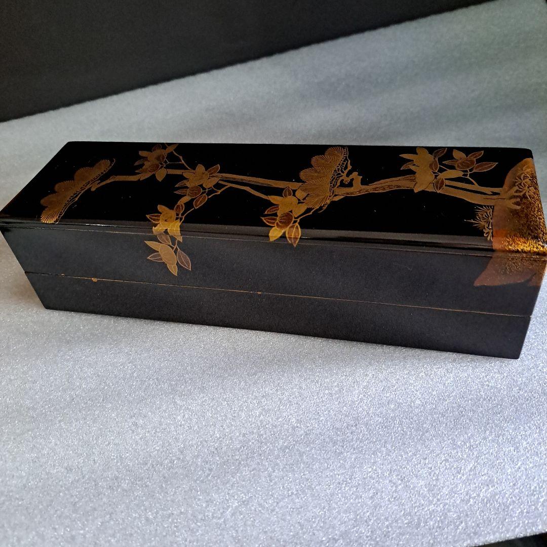 Jun  お値下げ中　　古美術　江戸中　装飾品箱　かんざし箱　極上金彩
