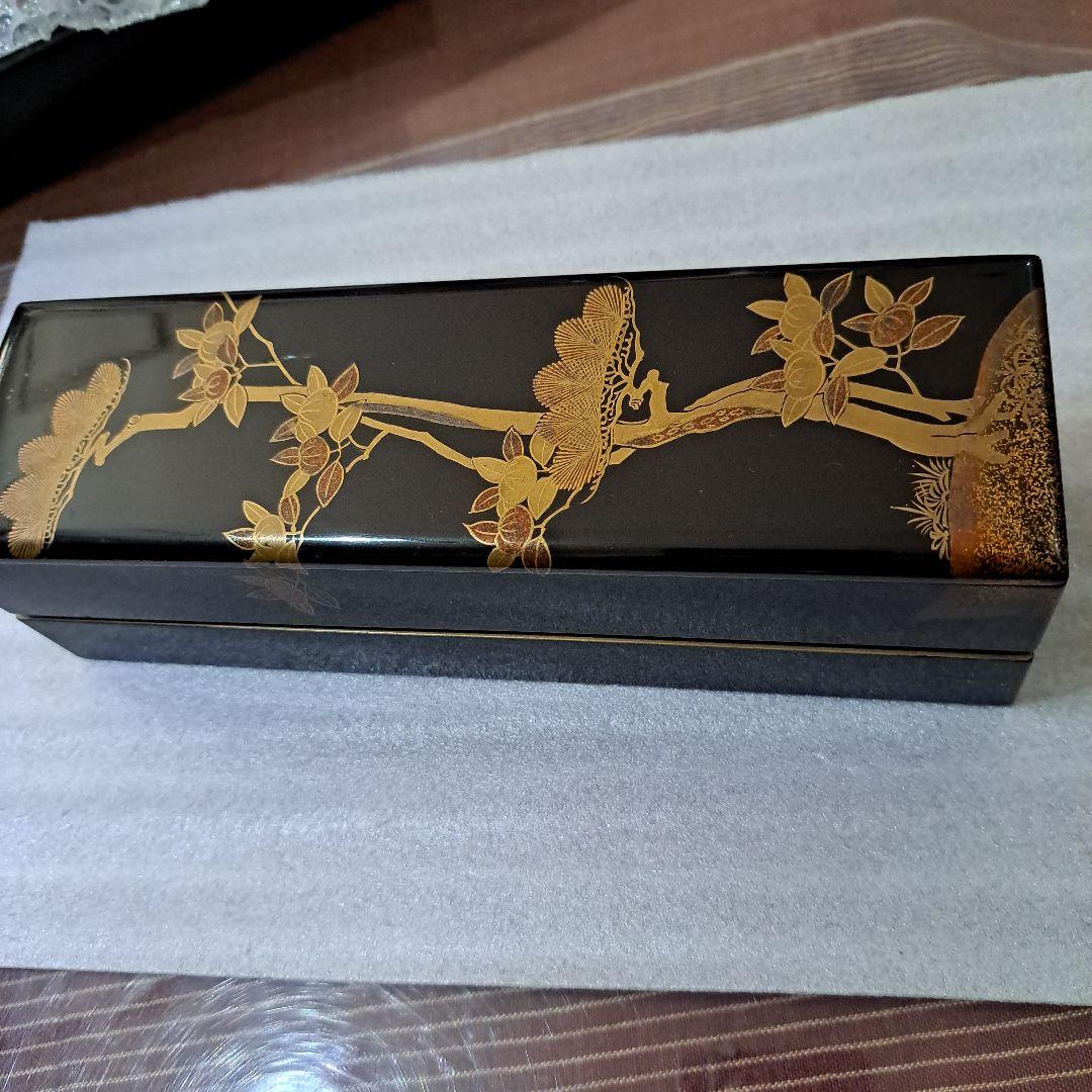 Jun  お値下げ中　　古美術　江戸中　装飾品箱　かんざし箱　極上金彩