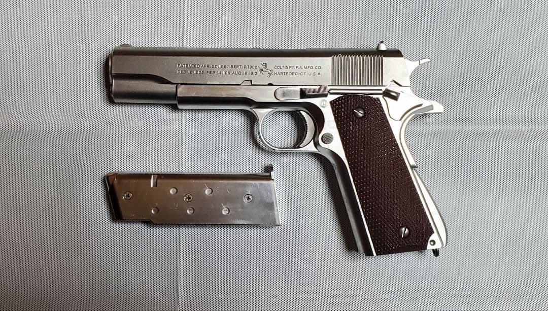 東京マルイ　ガバメント　ウッドカラーグリップ　カスタム　改修品　10禁