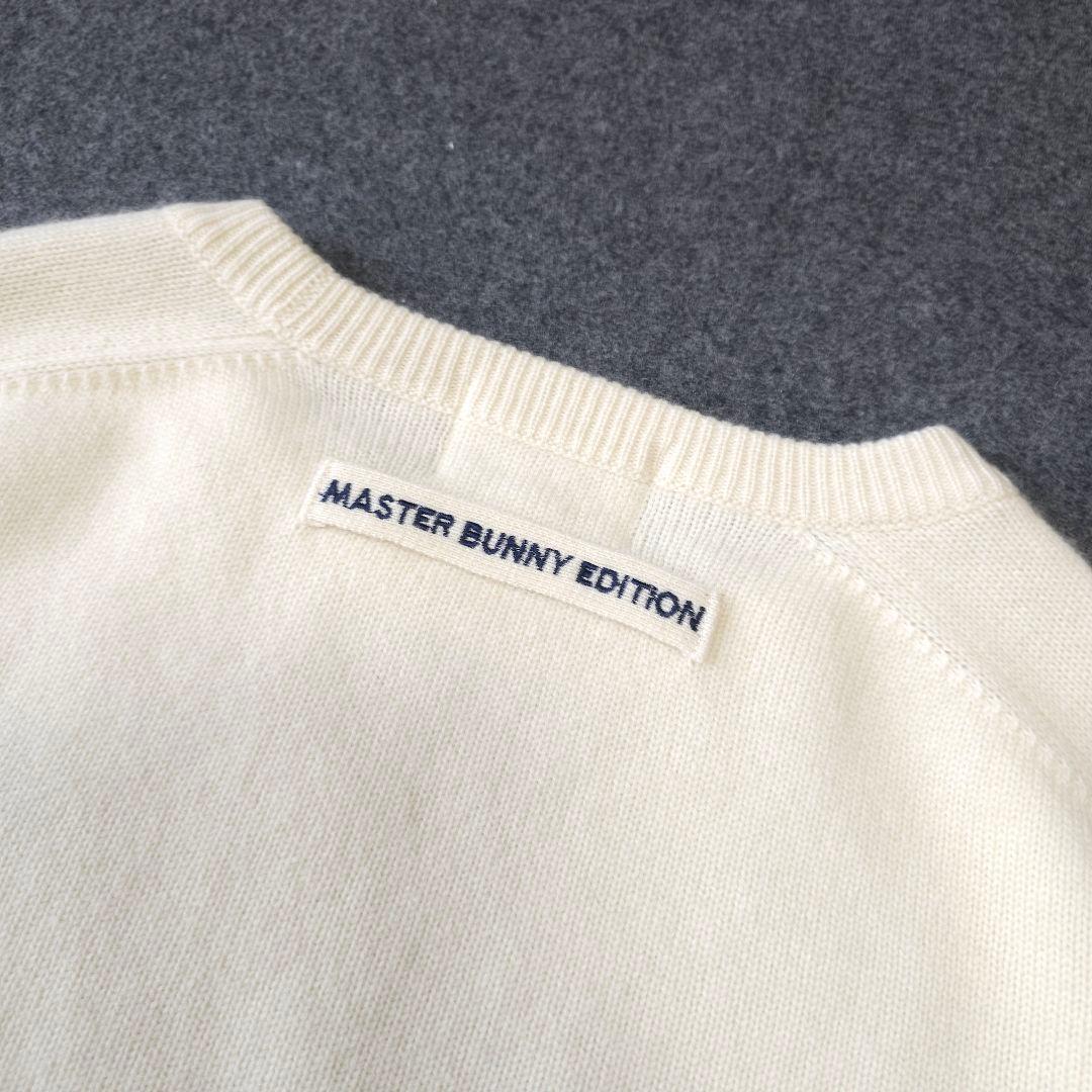 【マスターバニーエディション】人気カシミヤ混×ロゴ 長袖ゴルフニットセーターLL