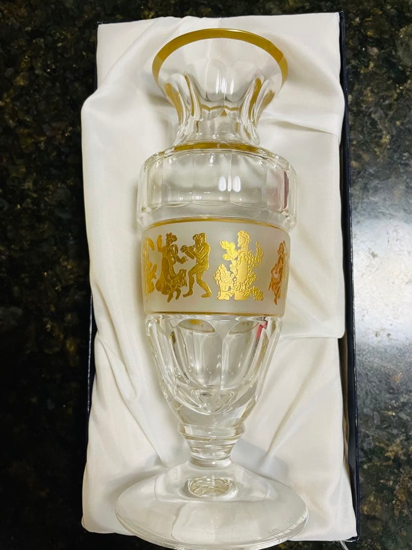 ヴァルサンランベール　 Val Saint Lambert花瓶ベルギー王室御用達