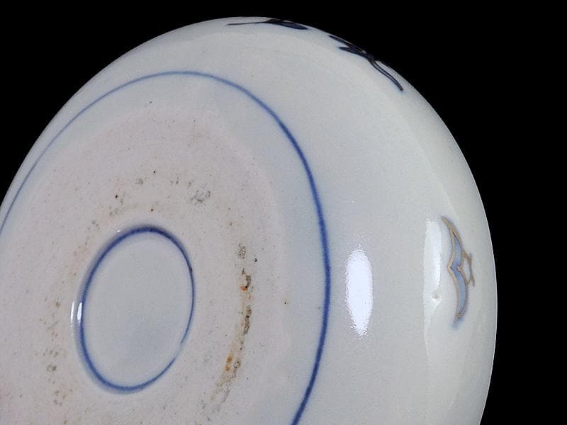 古伊万里　色絵　窓絵　菊に桔梗の図　膾皿　５客　C001AS-CWa