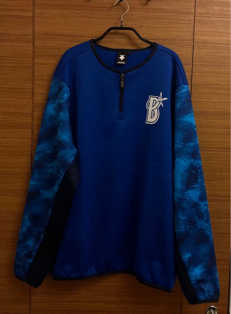 【NPBマーク】横浜DeNAベイスターズ　ハーフジッププルオーバー　デサント　L