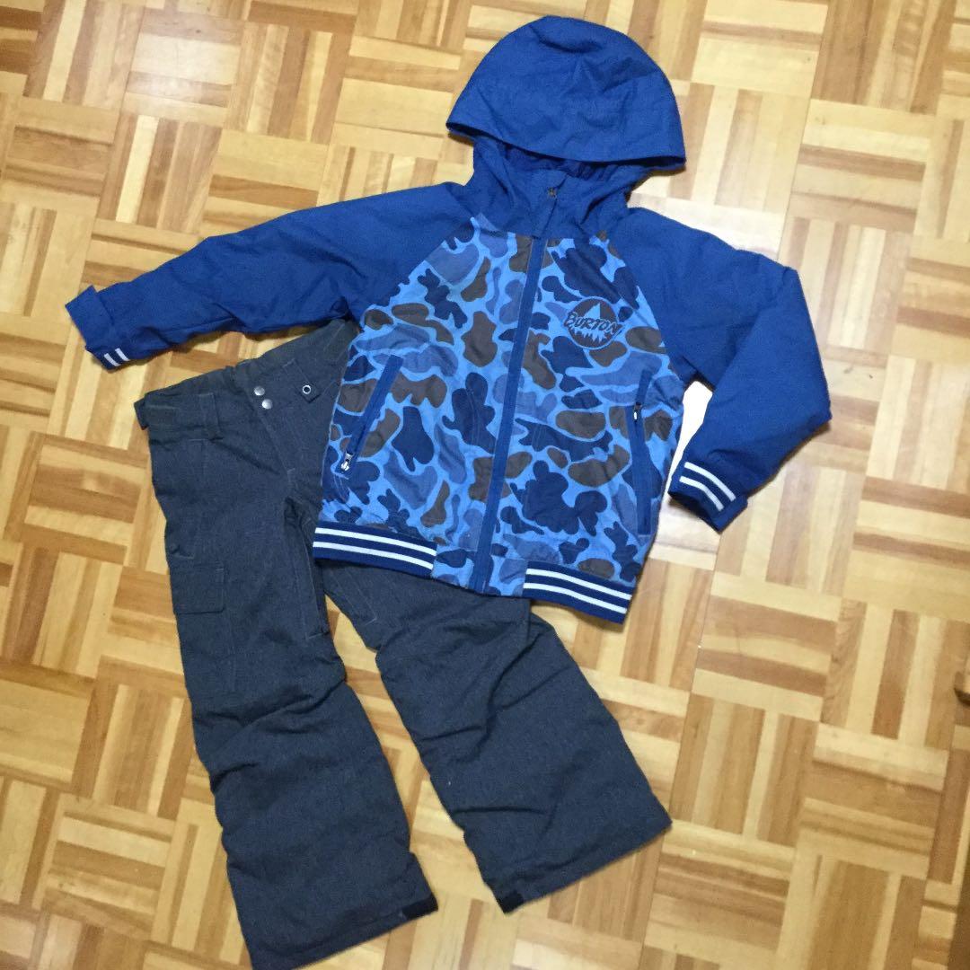 Burton キッズスノーボードウェアジャケットパンツ上下セットXS①