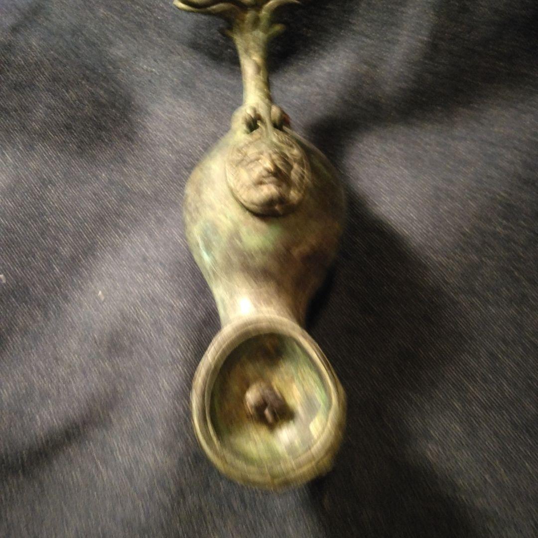 青銅製アンティーク雑貨　外国製灯火器　ランプ