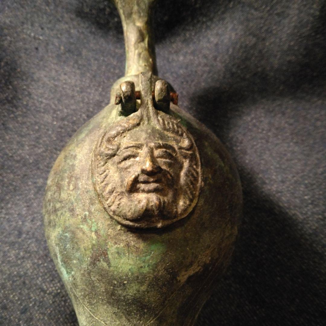 青銅製アンティーク雑貨　外国製灯火器　ランプ