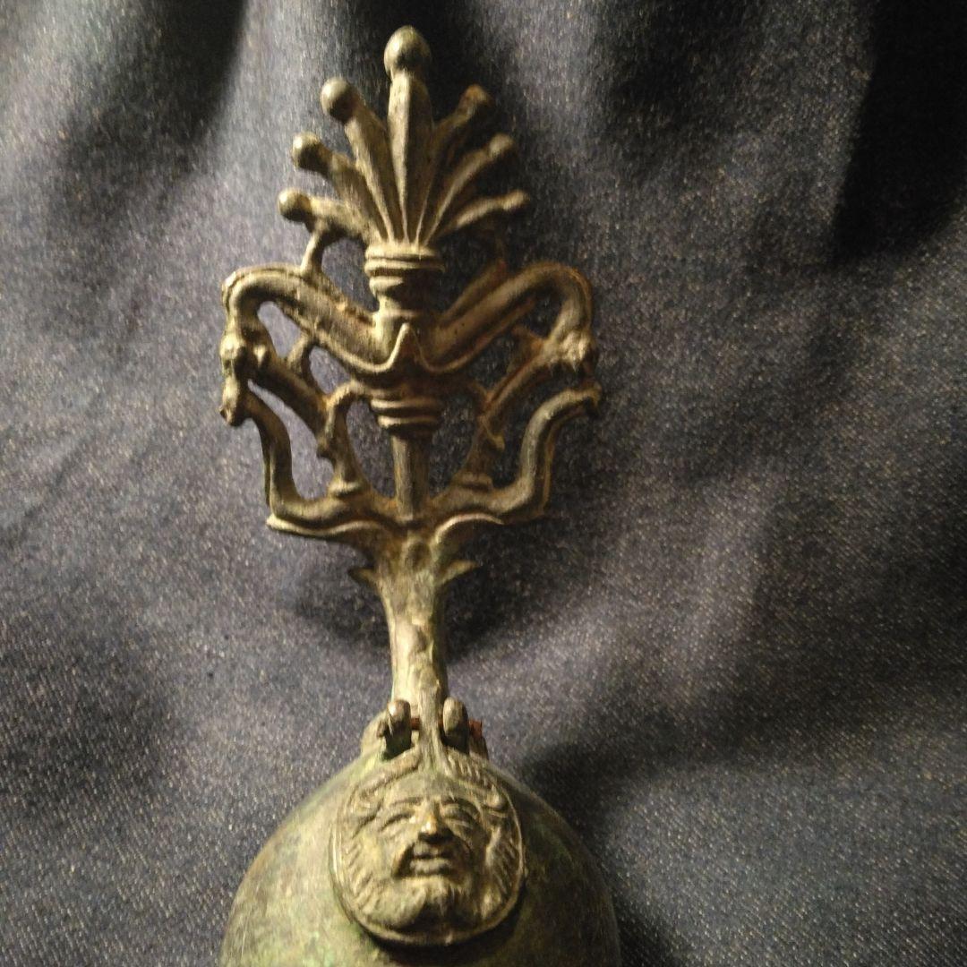 青銅製アンティーク雑貨　外国製灯火器　ランプ