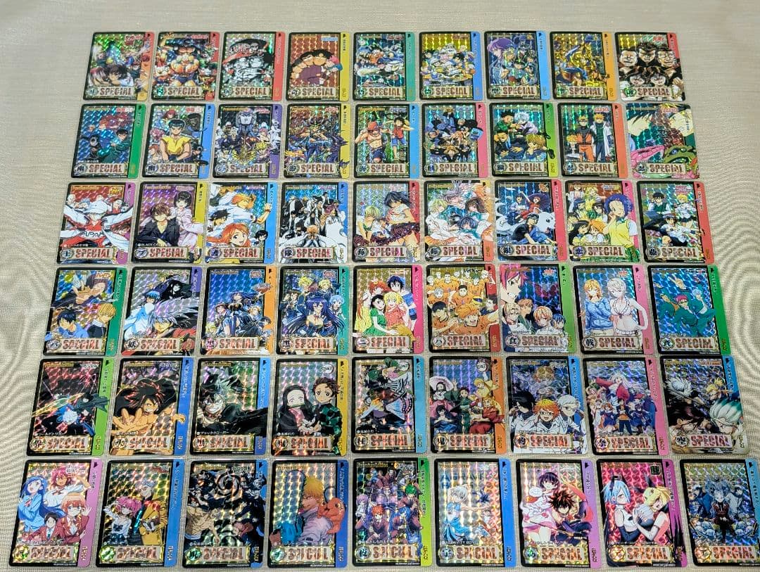 少年ジャンプ　プリズムキャラクターカード　54枚スリーブ入りセット②