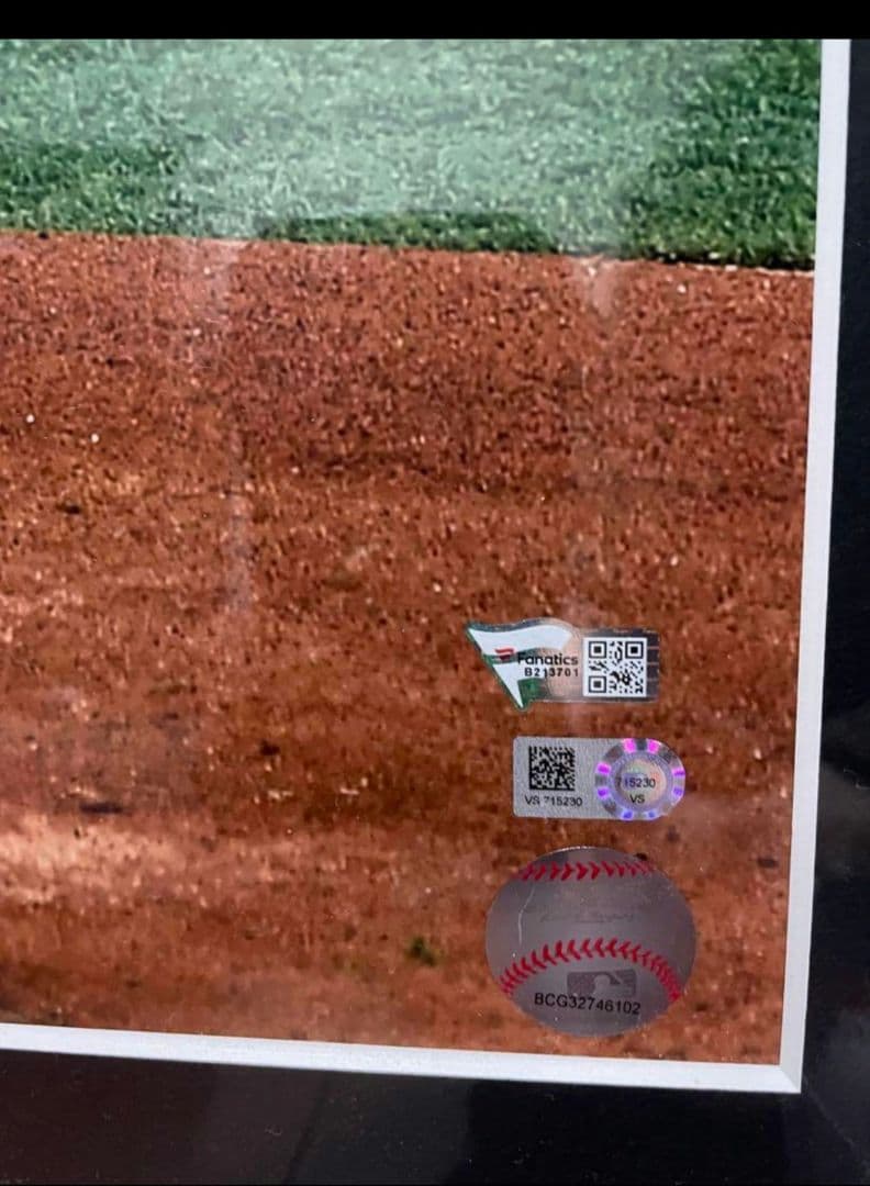 【直筆サイン】希少 大谷翔平 特大写真 正規MLBホログラム 高級額縁、鑑定書付