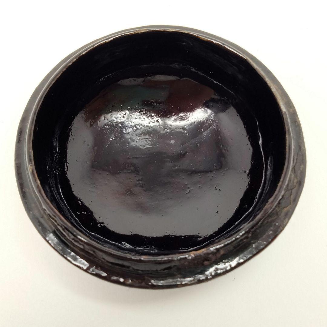 H389 中国 堆朱屈輪香合 茶道具 具利堆黒彫漆 　FF