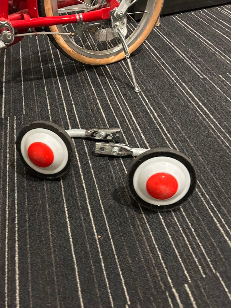 CLAIRE 赤色 幼児用自転車/ 補助輪 補助ハンドル 付き