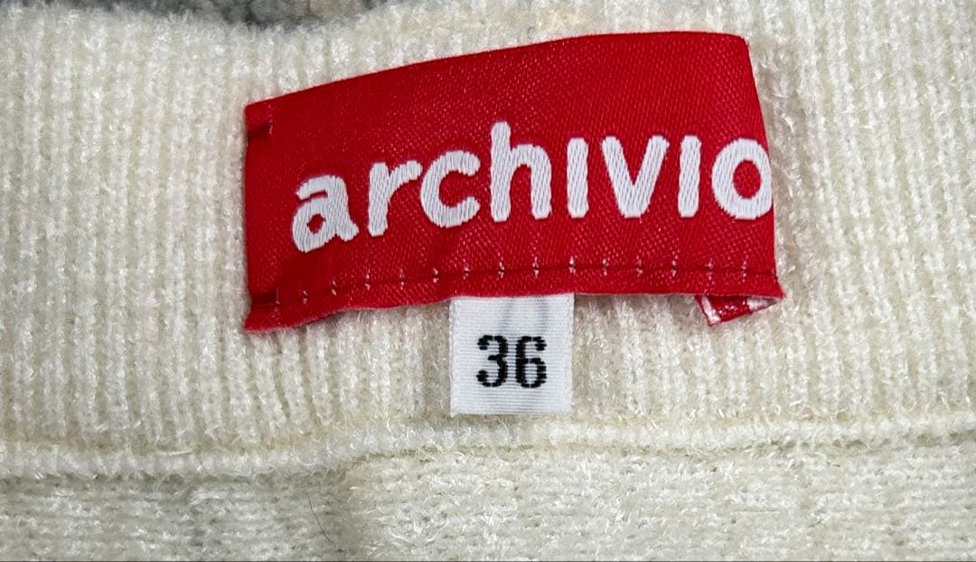 【極美品/36】アルチビオ ゴルフ ニット スカート　白 2024AW春ゴルフ