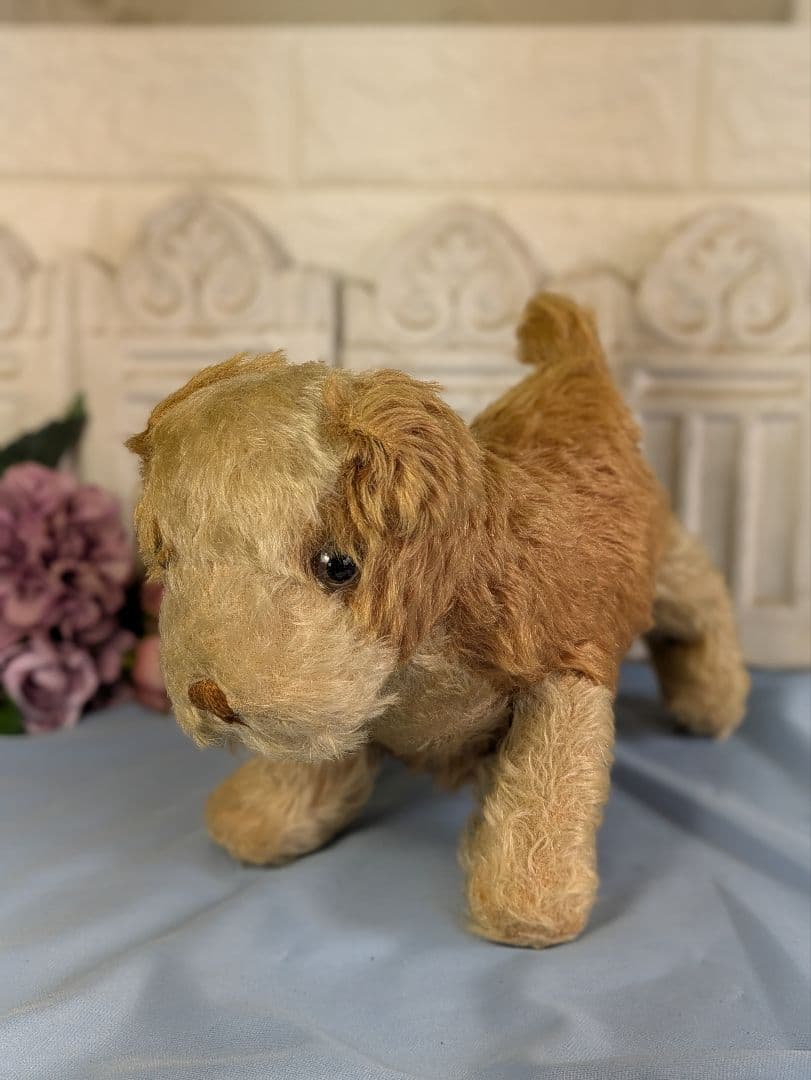 アンティーク ドイツ製 犬 ぬいぐるみ 横幅３０cm