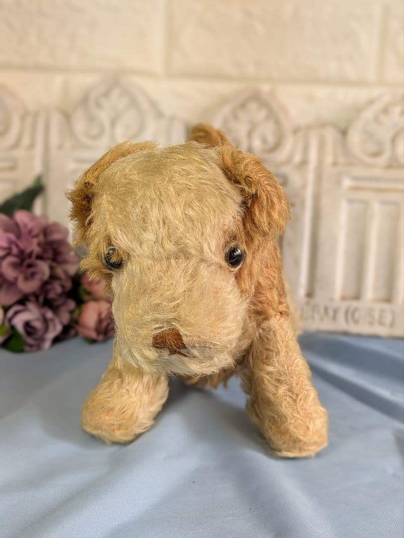 アンティーク ドイツ製 犬 ぬいぐるみ 横幅３０cm