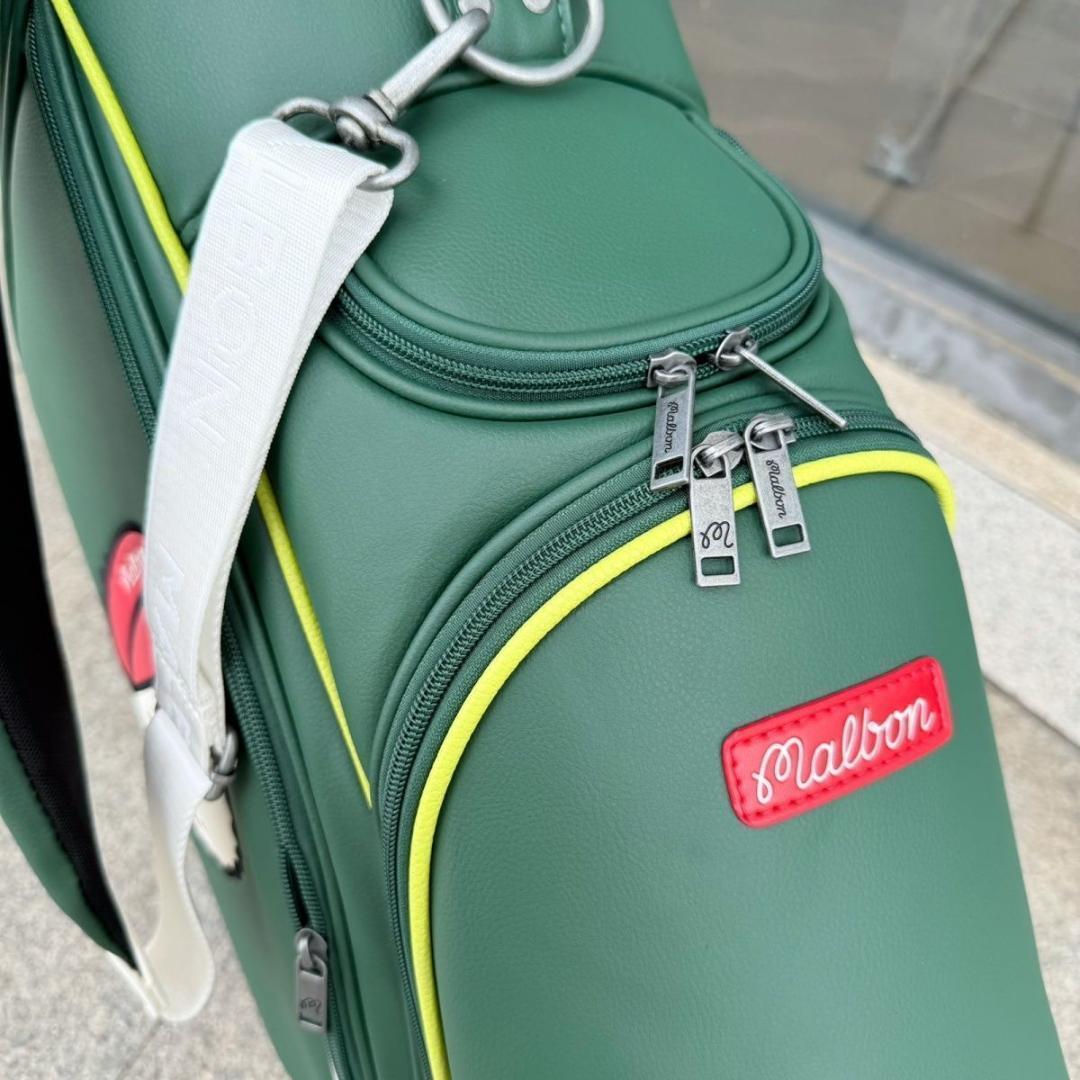 新作 マルボンゴルフ キャディバッグ malbon golf バッグ 緑色