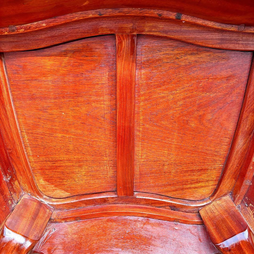 アンティーク 猫脚 彫刻 肘掛椅子 店舗什器 木製 チェア ブラウン 大型