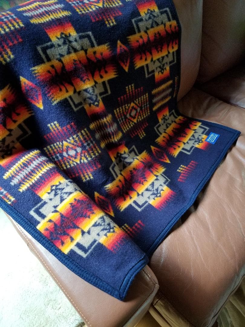 ペンドルトンPENDLETONウールブランケット毛布ひざかけインディゴアウトドア