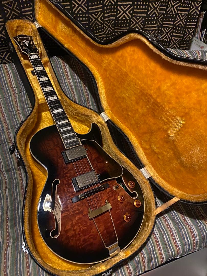 h*e様 Ibanez AG95QA-DBS/スモールボディフルアコ・ウッドブリ