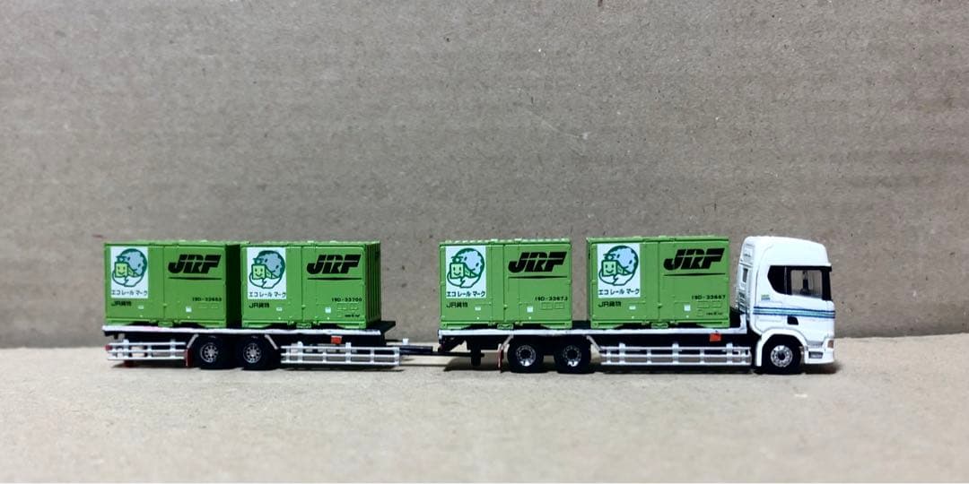 スカニアコンテナ運搬フルトレーラーJRF日本通運トミックス製コンテナ　トラック