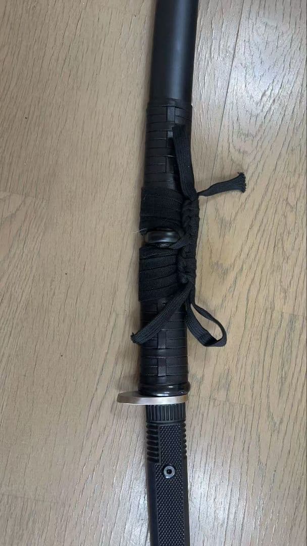 戦術打刀 模造刀 1060 鋼刃 木塗装鞘 TPR 柄 日本刀 居合刀