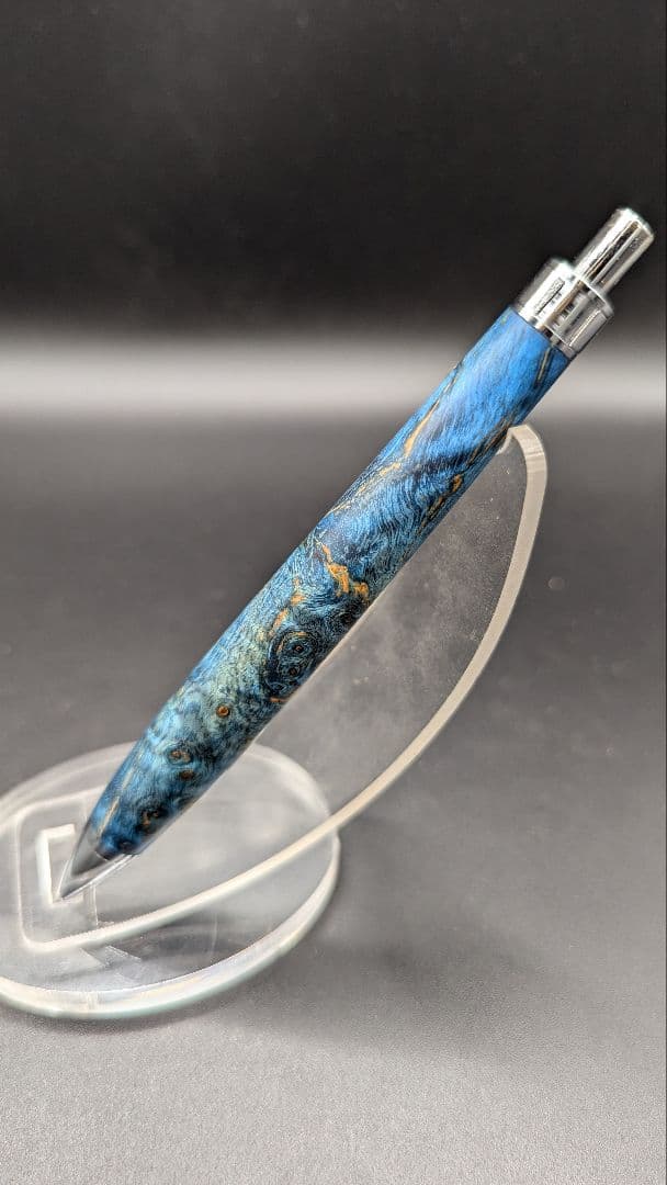 442ペン工房翌檜　スタビライズドウッドバーチバール　木軸シャーペン　ボールペン