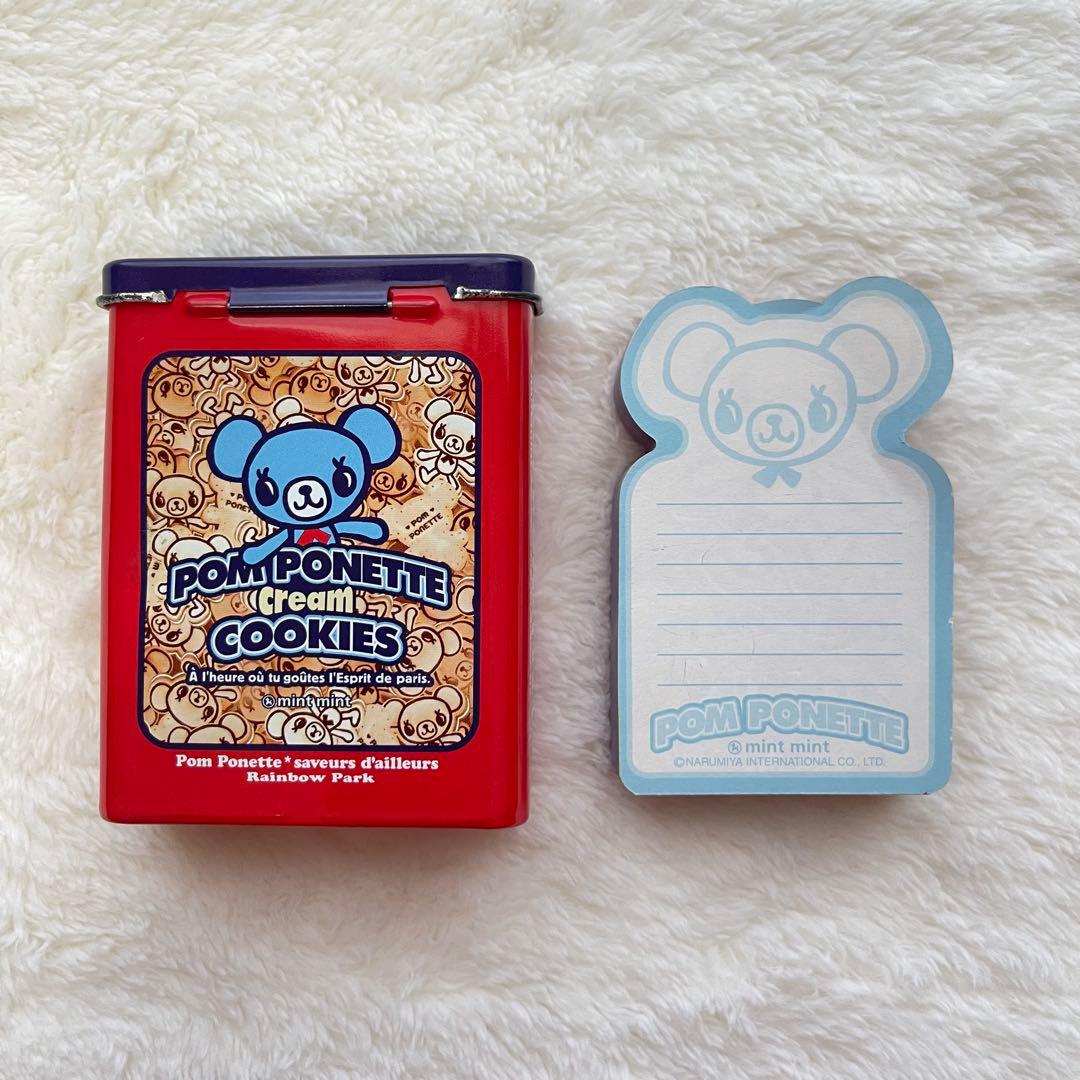 激レア 平成レトロ 当時物 POM PONETTE ダイカット メモ 缶ケース