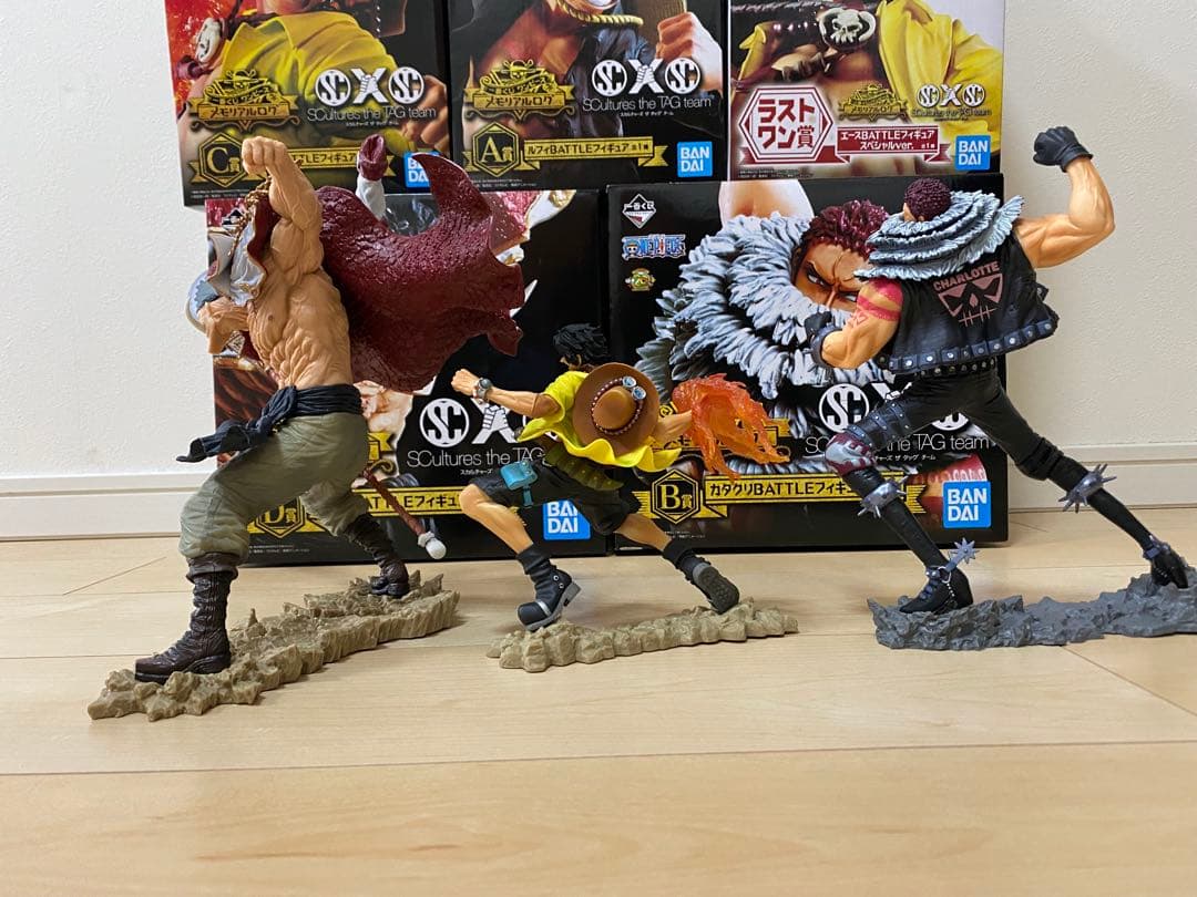 ワンピース　一番くじ　メモリアルログ　フィギュア　白ひげ　カタクリ　エース